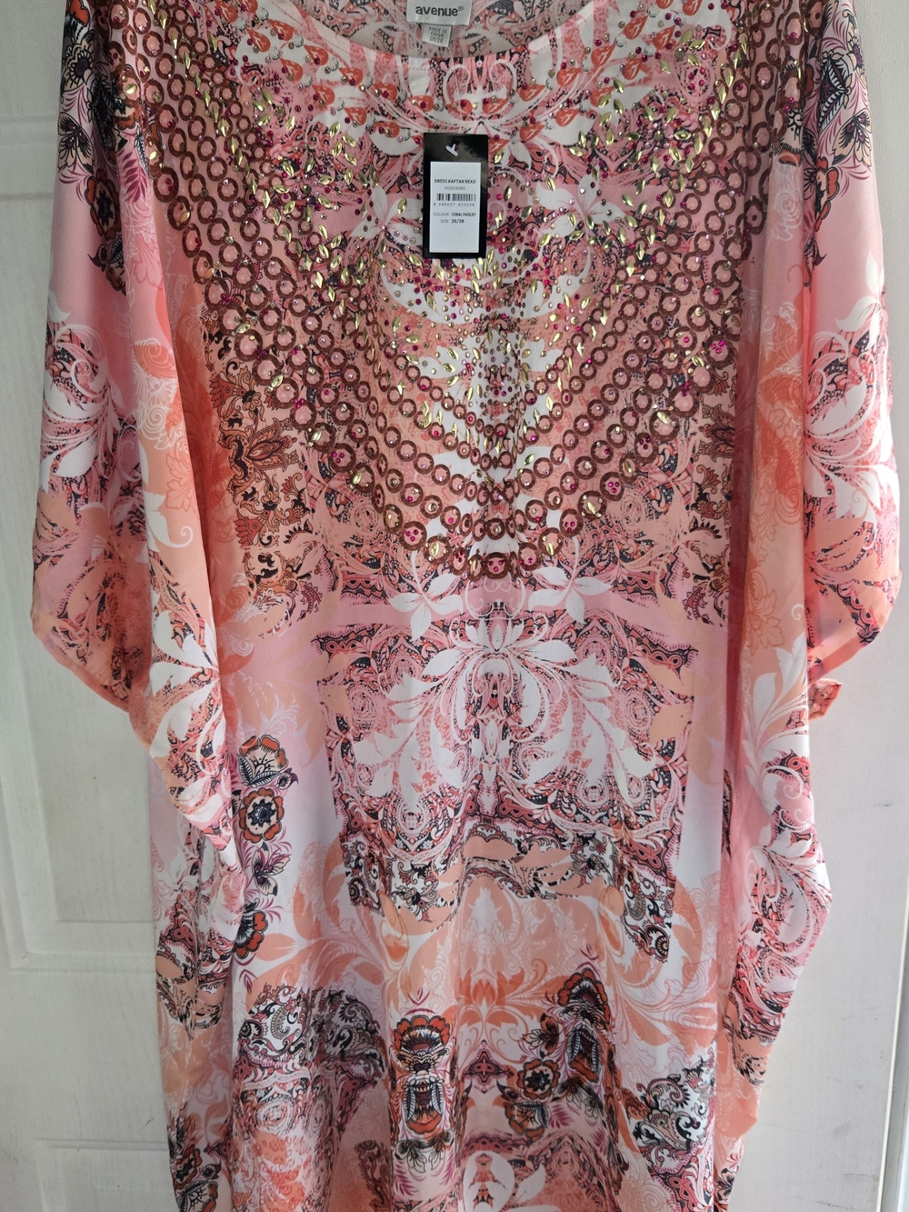 Avenue Pink Embellished Paisley Tunic - Picture 2 of 4